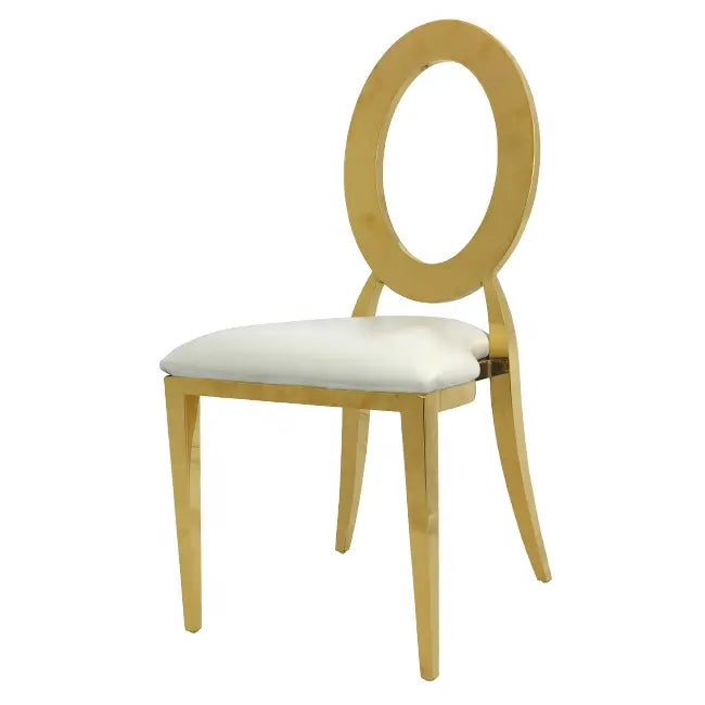 24K Gold White Dior Stainless Steel Chair