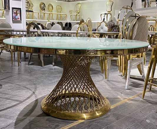 Twisted Stainless Gold Dinning Table