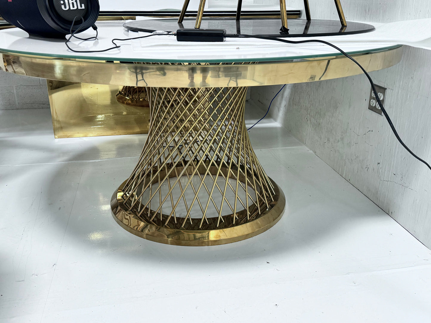 Twisted Stainless Gold Dinning Table