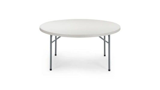 Plastic Round White Folding Table