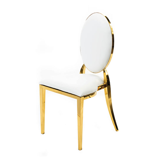 White and Gold Washington Dior Dining Chairs