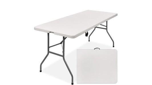 Plastic Rectangular White Folding Table