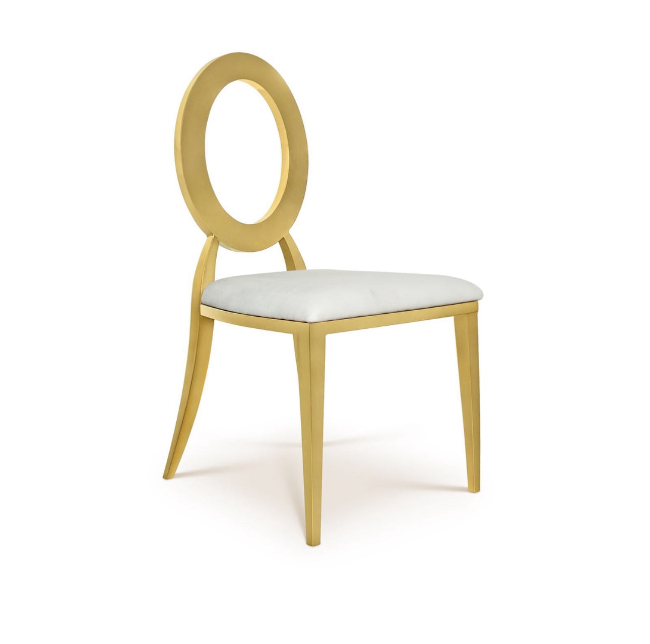 24K Gold White Dior Stainless Steel Chair