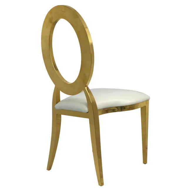 24K Gold White Dior Stainless Steel Chair