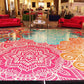 Custom Decal Dance Floor Wrap Gloss Removable Vinyl Indian Sangeet Ceremony Wedding Mehdi Mandala Full Color Print - Custom Decal Floor Wrap