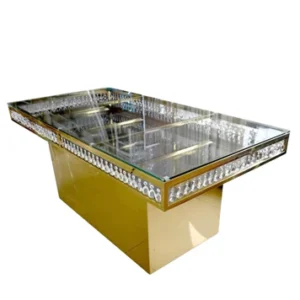 Gold Crystal Table Rental