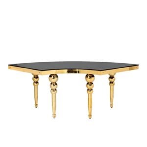 half moon dining table rental