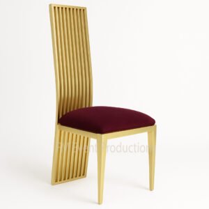 Gold High Back Burgundy Chair Rental