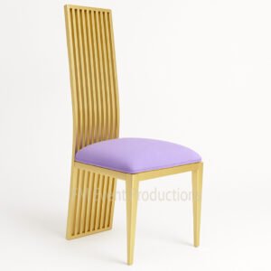 Gold High Back Lilac Chair Rental