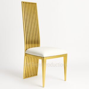 Gold High Back White Chair Rental