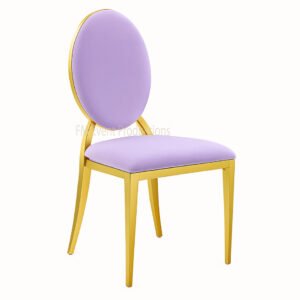 Gold Stainless Steel Dior Lavender Dining Chair Rental