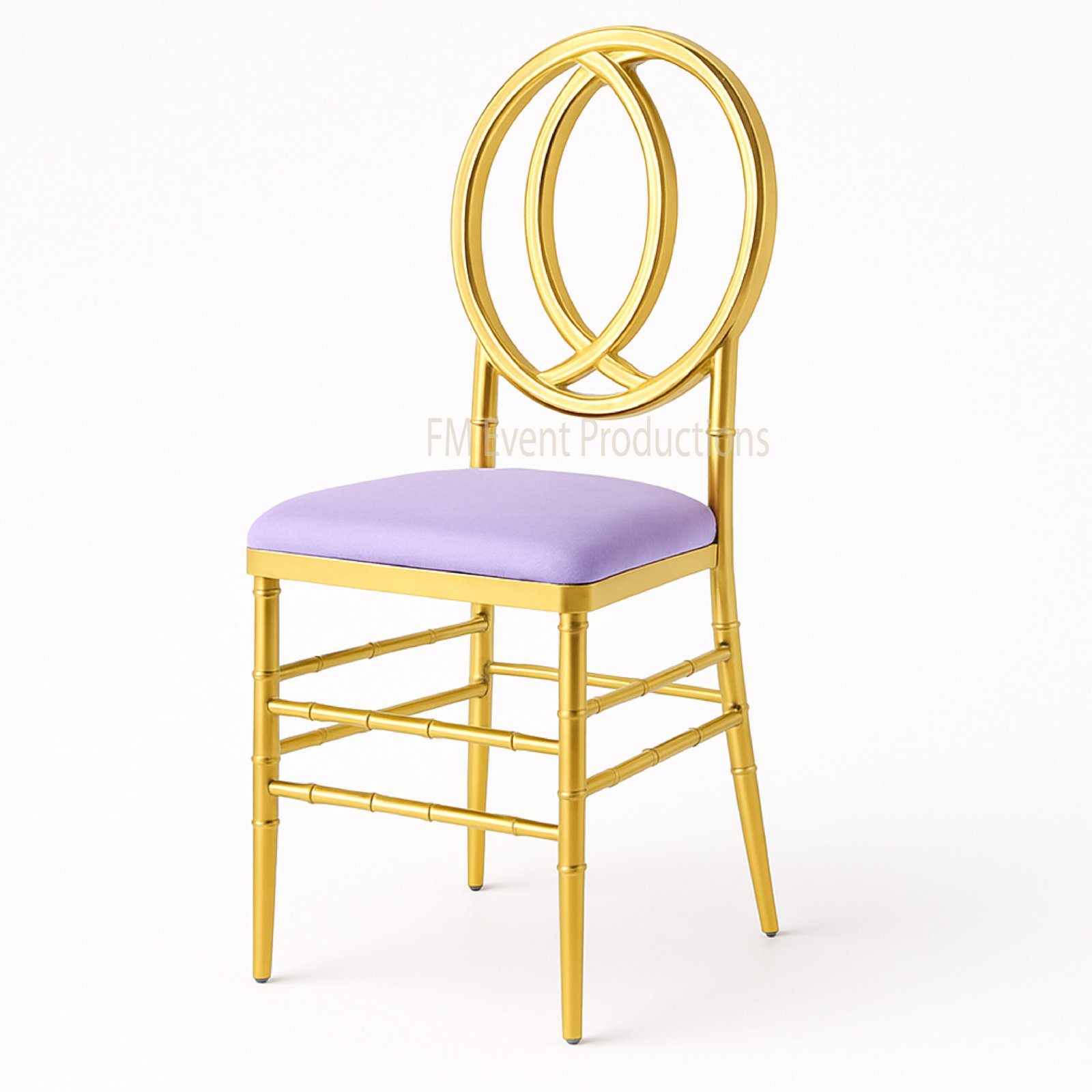 Gold Infinity Stainless Steel Lilac Dining Chair