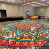 Mandala Sangeet Ceremony Floor Wrap | Custom Indian Wedding Dance Floor Vinyl | Removable Gloss Decal for Mehndi & Traditional Celebrations