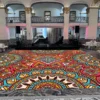 Mandala Sangeet Ceremony Floor Wrap | Custom Indian Wedding Dance Floor Vinyl | Removable Gloss Decal for Mehndi & Traditional Celebrations