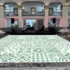 Mandala sangeet ceremony floor wrap | custom indian wedding dance floor vinyl | removable gloss decal for mehndi & traditional celebrations