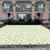 Mandala Sangeet Ceremony Floor Wrap | Custom Indian Wedding Dance Floor Vinyl | Removable Gloss Decal for Mehndi & Traditional Celebrations